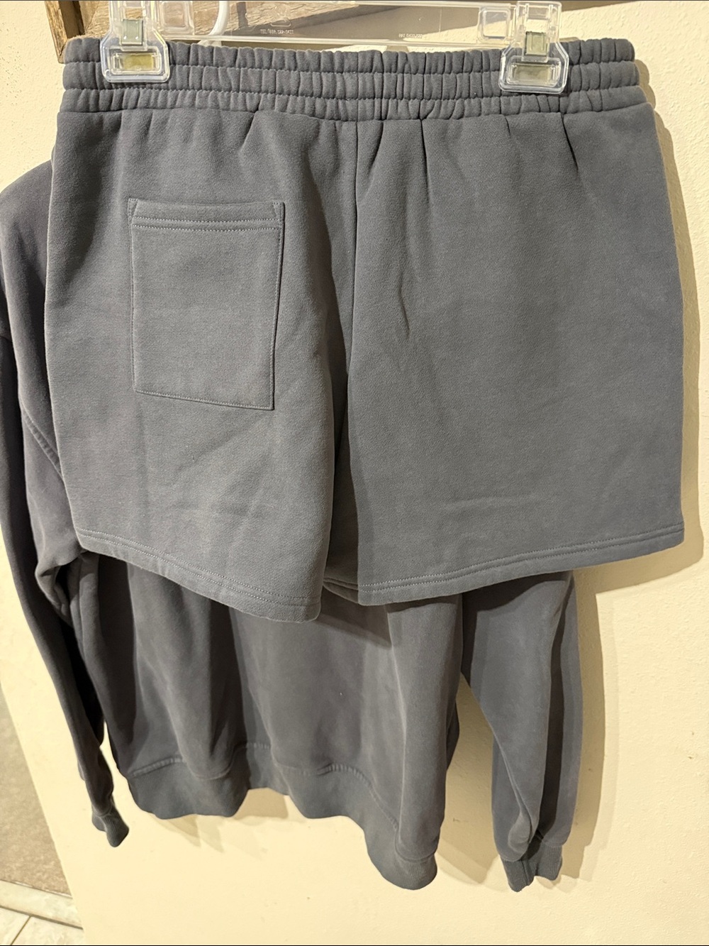 White Fox Boutique Season 7 Oversized Hoodie Shorts Lounge Set in Monument - Picture 8 of 10